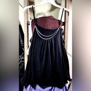 NWOT XL WHBM chain detail a-line tank w/adjustable straps